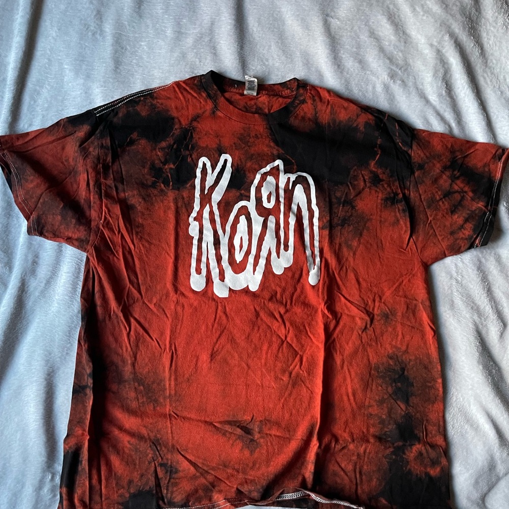 Gildan Red and Black Tie-Dye T-Shirt